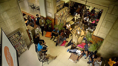 Still from How to Build a Library. Courtesy of Sundance Institute